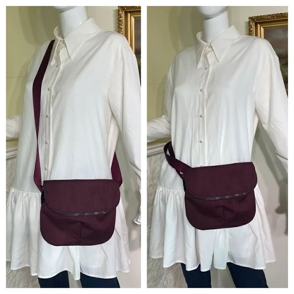 Lululemon Maroon Crossbody Fold Over Convertible Fanny Pack